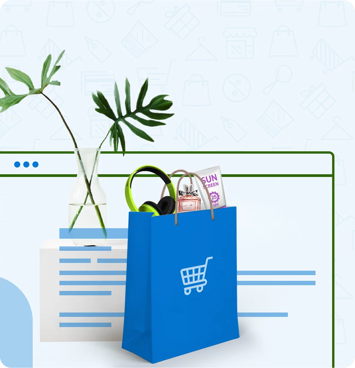 Illustration boutique en ligne